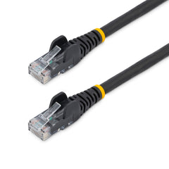 StarTech.com Câble Ethernet CAT6 de 10,7 m, LSZH (faible fumée, sans halogène) 10GbE sans accroc, 100 W PoE UTP RJ45, cordon de brassage réseau noir ETL 