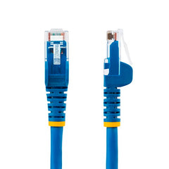 StarTech.com Câble Ethernet CAT6 de 7,6 m, LSZH (faible fumée, sans halogène), 10 GbE sans accroc, 100 W PoE UTP RJ45, cordon de brassage réseau bleu, ETL 