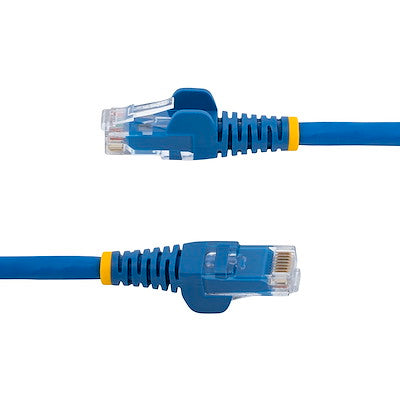 StarTech.com Câble Ethernet CAT6 de 30 cm, LSZH (faible fumée, zéro halogène), 10 GbE sans accroc, 100 W PoE UTP RJ45, cordon de brassage réseau bleu, ETL