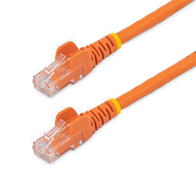 StarTech.com Câble Ethernet CAT6 de 9 pieds - Gigabit sans accroc orange - Cordon de brassage PoE UTP 650 MHz de catégorie 6 100 W Câblage certifié UL/TIA