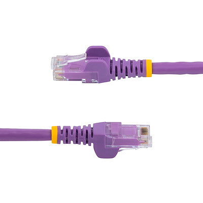 StarTech.com Câble Ethernet CAT6 de 3 m - Gigabit sans accroc violet - Cordon de brassage PoE UTP 650 MHz de catégorie 6 100 W Câblage certifié UL/TIA