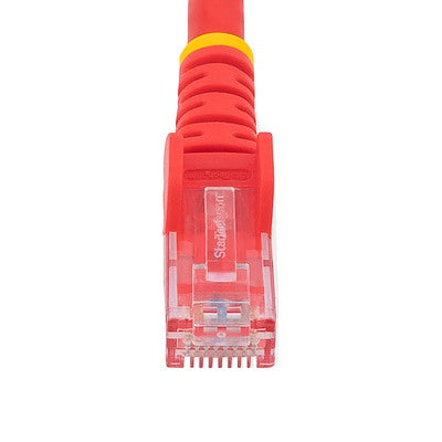 StarTech.com 15ft CAT6 Ethernet Cable - Red Snagless Gigabit - 100W PoE UTP 650MHz Category 6 Patch Cord UL Certified Wiring/TIA