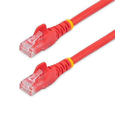 StarTech.com Câble Ethernet CAT6 de 75 pieds - Gigabit sans accroc rouge - Cordon de brassage PoE UTP 650 MHz de catégorie 6 100 W Câblage certifié UL/TIA