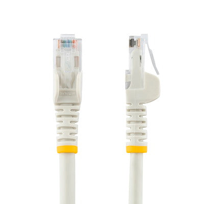 StarTech.com Câble Ethernet CAT6 de 30 pieds - Gigabit sans accroc blanc - Cordon de brassage PoE UTP 650 MHz de catégorie 6 100 W Câblage certifié UL/TIA 