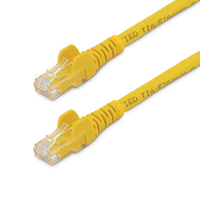 StarTech.com 12ft CAT6 Ethernet Cable - Yellow Snagless Gigabit - 100W PoE UTP 650MHz Category 6 Patch Cord UL Certified Wiring/TIA