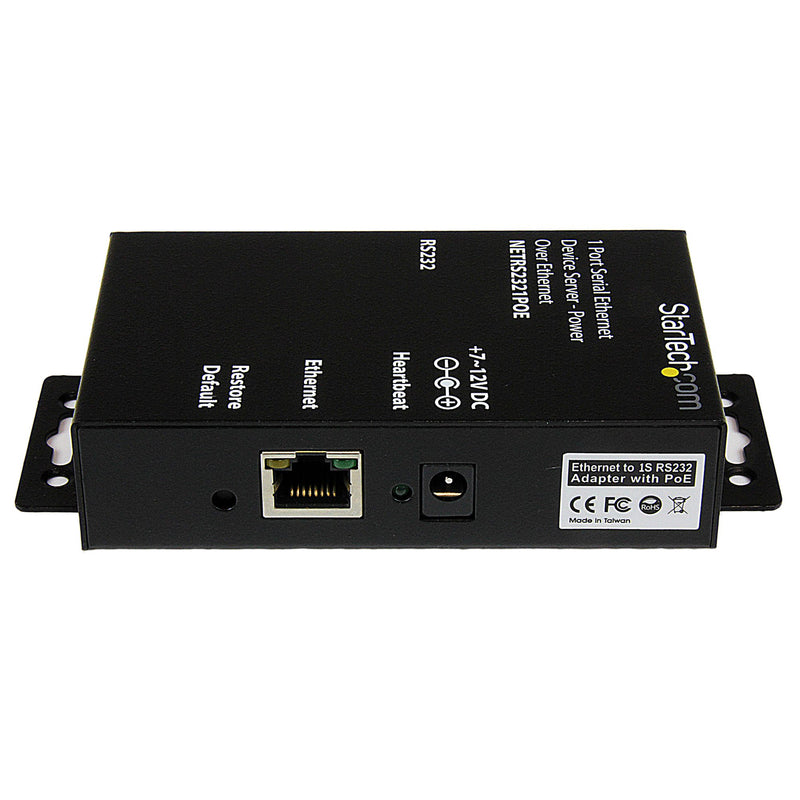 StarTech.com Serial Ethernet device server - 1 port - power over Ethernet - PoE