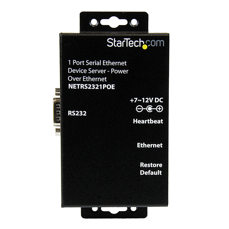 Serveur de périphériques série Ethernet StarTech.com - 1 port - alimentation via Ethernet - PoE