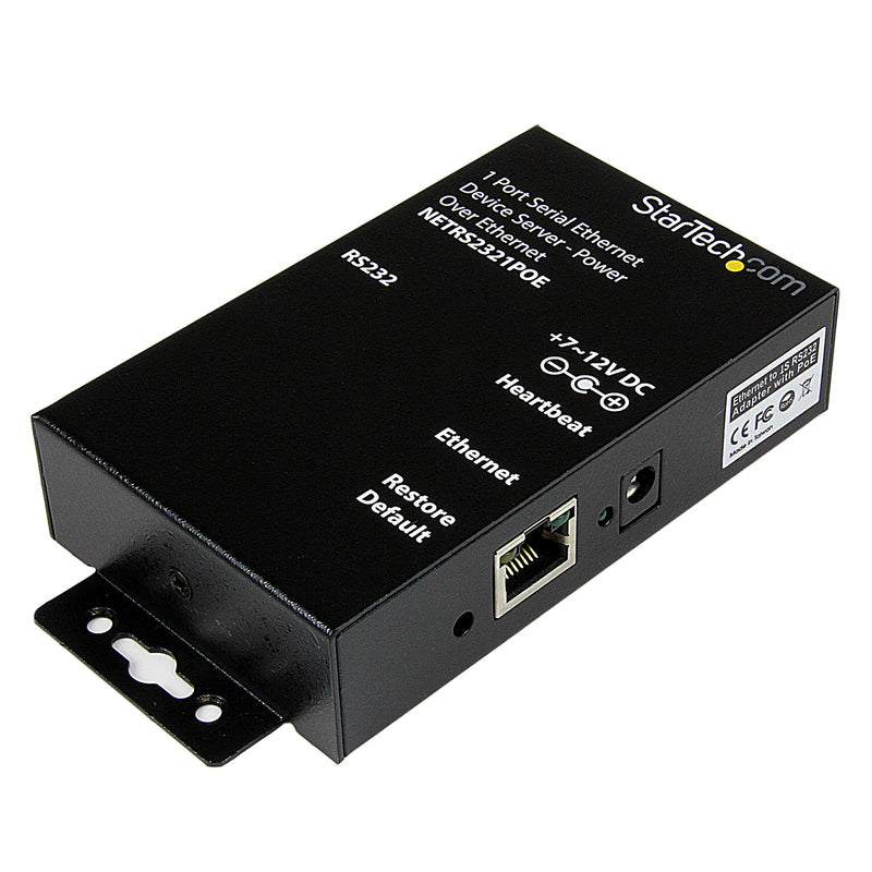 Serveur de périphériques série Ethernet StarTech.com - 1 port - alimentation via Ethernet - PoE