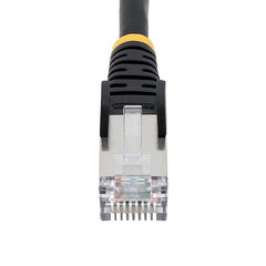 StarTech.com Câble Ethernet CAT6a de 9,1 m, noir, faible fumée, sans halogène (LSZH), 10 GbE, 100 W, PoE S/FTP, cordon de brassage réseau RJ-45 sans accroc