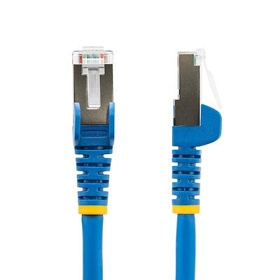 StarTech.com Câble Ethernet CAT6a de 9,1 m, bleu, faible fumée, sans halogène (LSZH), 10 GbE, 100 W, PoE S/FTP, cordon de brassage réseau RJ-45 sans accroc