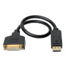 Tripp Lite P134-001-GC Adaptateur de câble DisplayPort vers DVI - M/F, noir, 1 pi