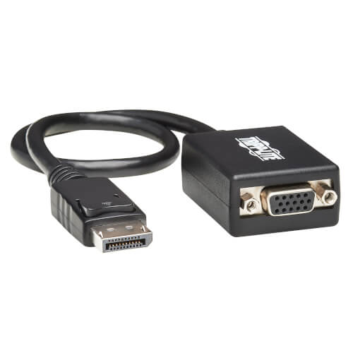Tripp Lite DisplayPort to VGA Active Adapter - M/F, 1920 x 1200 (1080p), Black, 1 ft.