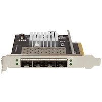 StarTech.com Carte réseau SFP+ Quad Port 10G - Adaptateur Convergé Intel XL710 Open SFP+ - Carte réseau PCIe 10 Gigabit Fibre Optique Serveur - 10GbE 