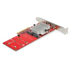 StarTech.com Carte adaptateur SSD Dual M.2 PCIe - x8 / x16 Dual NVMe ou AHCI M.2 SSD vers PCI Express 3.0 - Compatible M.2 NGFF PCIe (m-key)