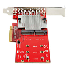 StarTech.com Carte adaptateur SSD Dual M.2 PCIe - x8 / x16 Dual NVMe ou AHCI M.2 SSD vers PCI Express 3.0 - Compatible M.2 NGFF PCIe (m-key)