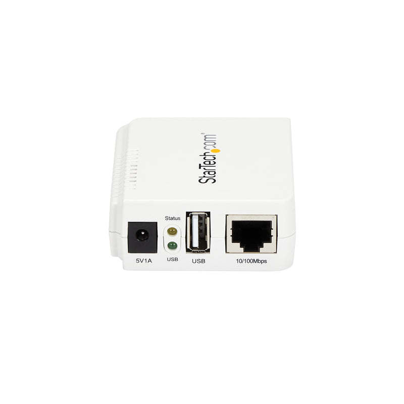 StarTech.com 1 Port USB Wireless N Network Print Server with 10/100 Mbps Ethernet Port - 802.11 b/g/n