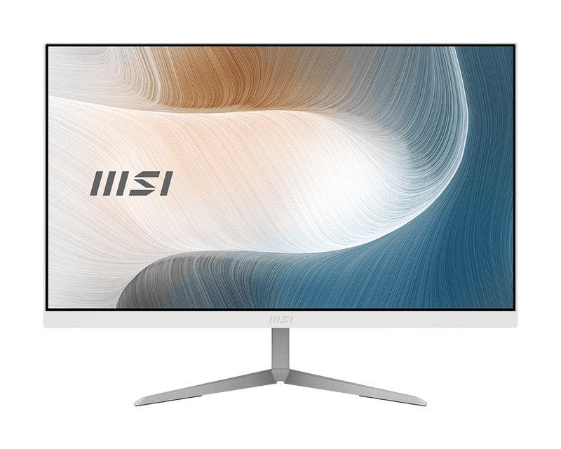 MSI Modern AM241 AIO Desktop, 23.8IN FHD IPS-Grade LED, Intel Pentium G7505, 4GB Memory, 128GB SSD, WiFi 5, BT 5.1, White, Windows 10 PRO (11M-207US)