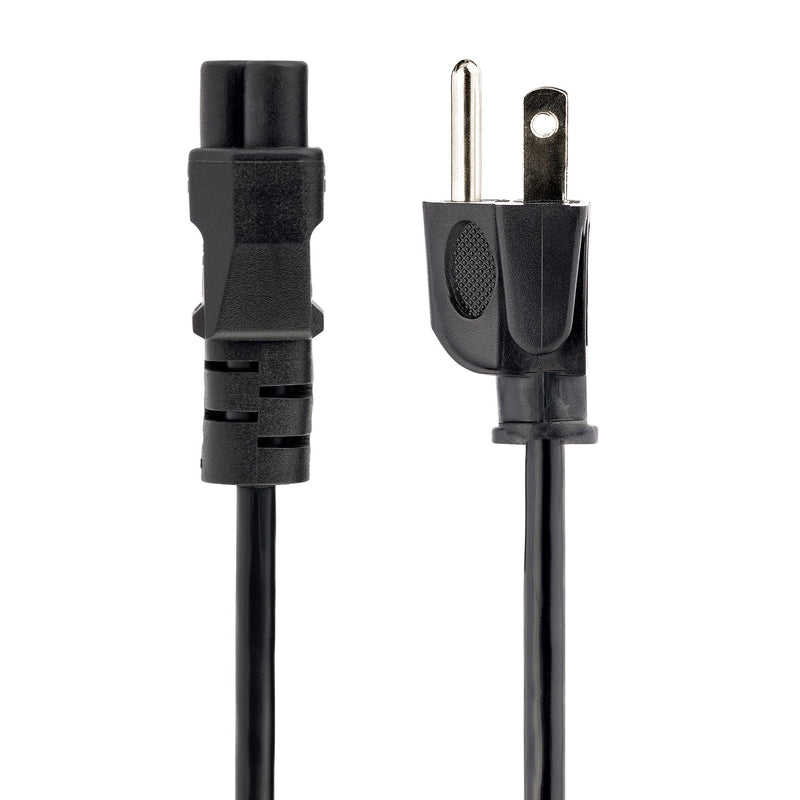 3ft Laptop Power Cord NEMA 5-15P to IEC C5 | AC Power Cord for Most Notebooks Po