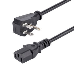 StarTech.com 15ft(4.5m) Computer Power Cord, Flat 5-15P to C13, 10A 125V 18AWG, Black Replacement AC PC Power Cord, TV/Monitor Power Cable