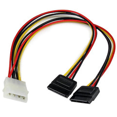 Star Tech.com 12in LP4 to 2x SATA Power Y Cable Adapter