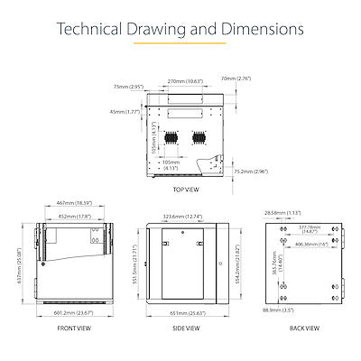 StarTech.com 12U 19" Wall Mount Network Cabinet - 20" Deep Hinged Locking IT Data Enclosure - Flexible Vented Rack w/Shelf - Switch Depth