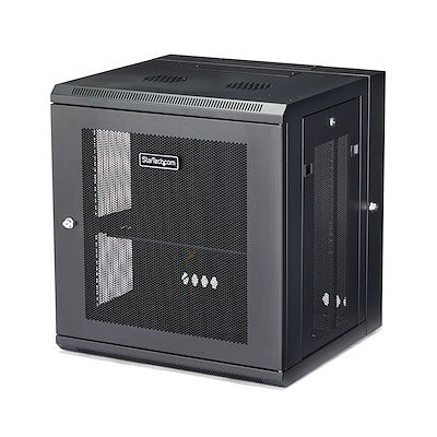 StarTech.com 12U 19" Wall Mount Network Cabinet - 16" Deep Hinged Locking Flexible IT Data Equipment Rack Vented Switch Enclosure w/Shelf