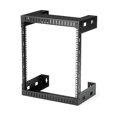 StarTech.com 2-Post 12U Heavy-Duty Wall-Mount Network Rack, 19" Open Frame Server Rack for Computer Equipment, Wall Mount Data Rack~