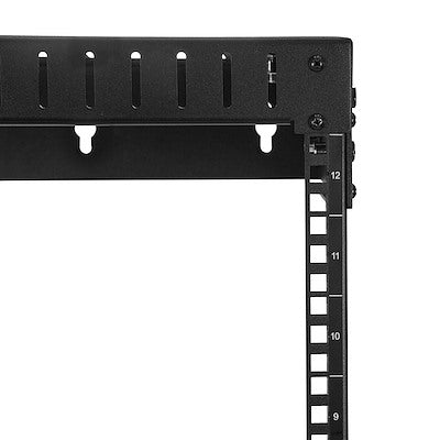 StarTech.com 2-Post 12U Heavy-Duty Wall Mount Network Rack, 19" Open Frame Server Rack with Adjustable Depth, Data Rack for IT Equipment~