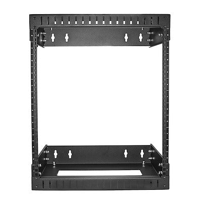 StarTech.com 2-Post 12U Heavy-Duty Wall Mount Network Rack, 19" Open Frame Server Rack with Adjustable Depth, Data Rack for IT Equipment~