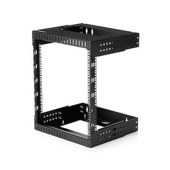 StarTech.com Rack réseau mural robuste à 2 montants 12U, rack de serveur à cadre ouvert de 19" avec profondeur réglable, rack de données pour équipement informatique ~