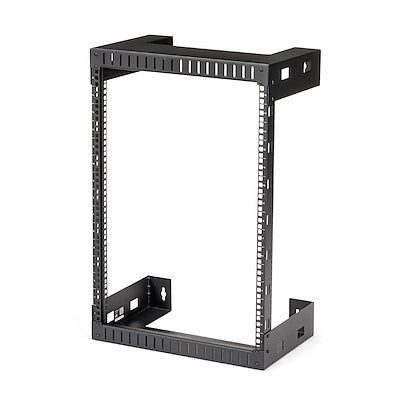 StarTech.com 2-Post 15U Heavy-Duty Wall-Mount Network Rack, 19" Open Frame Server Rack for Computer Equipment, Wall Mount Data Rack~