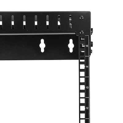 StarTech.com 2-Post 15U Heavy-Duty Wall Mount Network Rack, 19" Open Frame Server Rack with Adjustable Depth, Data Rack for IT Equipment~