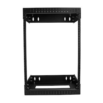 StarTech.com 2-Post 15U Heavy-Duty Wall Mount Network Rack, 19" Open Frame Server Rack with Adjustable Depth, Data Rack for IT Equipment~