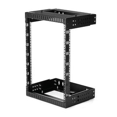 StarTech.com Rack réseau mural robuste à 2 montants 15U, rack de serveur à cadre ouvert de 19" avec profondeur réglable, rack de données pour équipement informatique ~ 