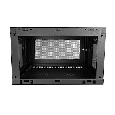 StarTech.com 2 Post 6U 19" Wall Mount Network Cabinet 15" Deep - Locking Vented IT Data Equipment/Switch Rack Enclosure w/Shelf/Hook&Loop