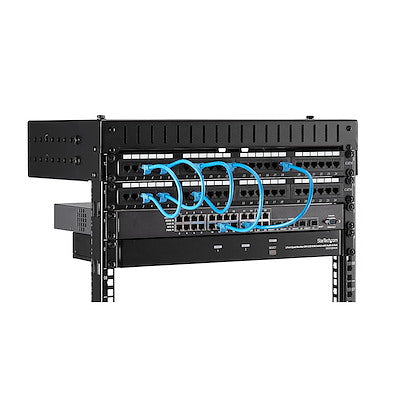 StarTech.com Rack réseau mural robuste à 2 montants 8U, rack de serveur à cadre ouvert de 19" avec profondeur réglable, rack de données pour équipement informatique ~