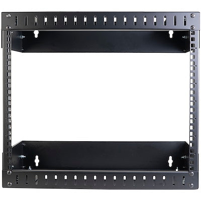 StarTech.com Rack réseau mural robuste à 2 montants 8U, rack de serveur à cadre ouvert de 19" avec profondeur réglable, rack de données pour équipement informatique ~