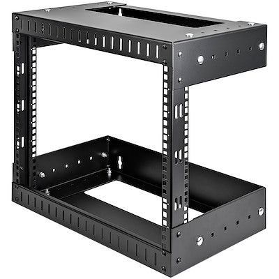 StarTech.com Rack réseau mural robuste à 2 montants 8U, rack de serveur à cadre ouvert de 19" avec profondeur réglable, rack de données pour équipement informatique ~