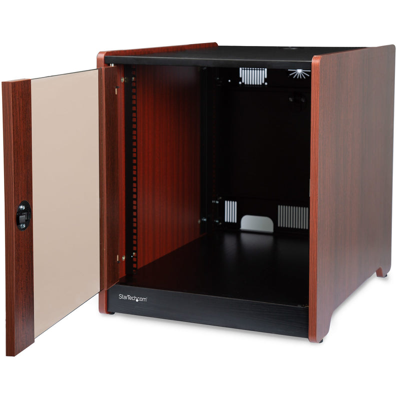 StarTech.com Armoire serveur avec boîtier rack 12U - 21 po de profondeur - Finition bois - Paquet plat