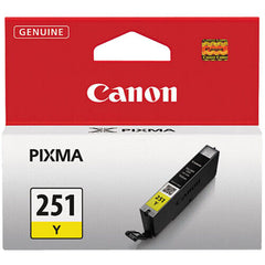 Cartouche d'encre jet d'encre à rendement standard d'origine Canon CLI-251Y - Pack jaune