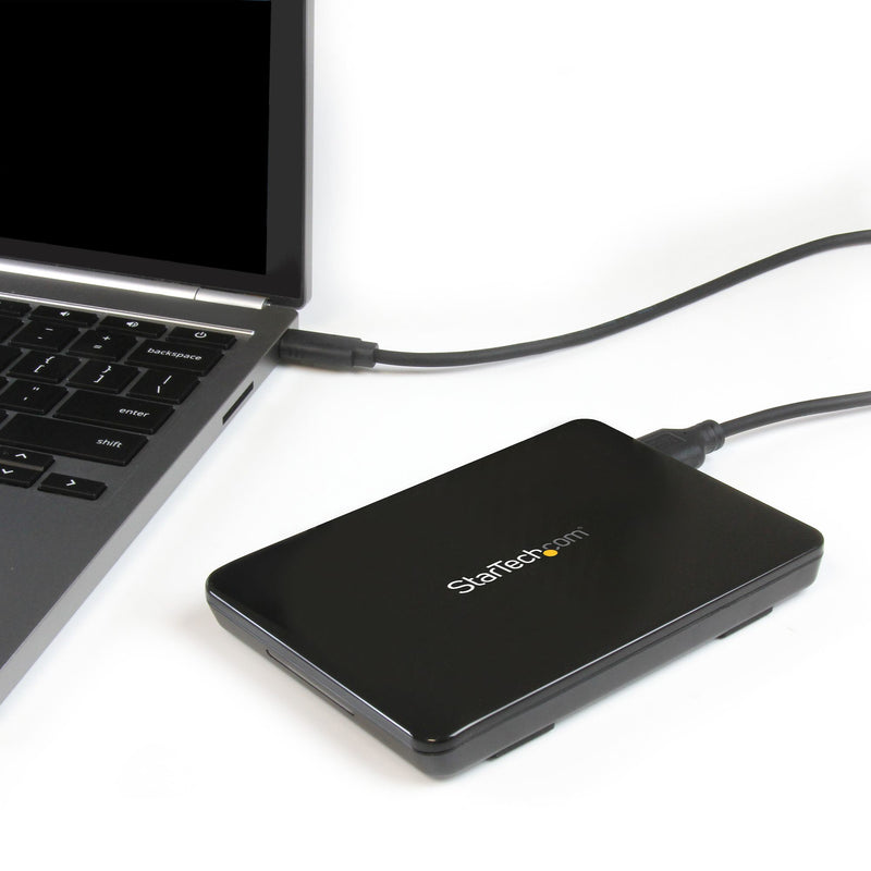 StarTech.com 2.5" USB-C Hard Drive Enclosure - USB 3.1 Type C - Tool-less - External Hard Drive Case - SSD USB C HDD Enclosure