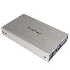 StarTech.com Boîtier de disque dur externe SATA III USB 3.0 argenté de 3,5 pouces avec UASP - Disque dur externe portable