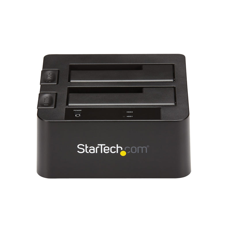 StarTech.com Station d'accueil double baie USB 3.1 vers disque dur SATA, SATA I/II/III 2,5/3,5", station d'accueil SSD/HDD, baie de disque dur USB, chargement par le haut