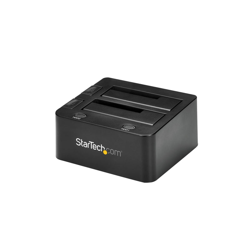 StarTech.com Station d'accueil double baie USB 3.0 vers disque dur SATA, SATA I/II/III 2,5/3,5", station d'accueil SSD/HDD, baie de disque dur USB, chargement par le haut