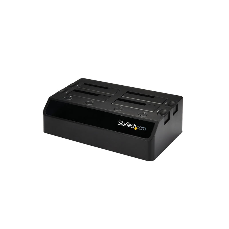 StarTech.com Station d'accueil 4 baies USB 3.0 vers disque dur SATA, station d'accueil SSD/HDD SATA III 2,5/3,5" (6 Gbit/s), baie de disque dur USB, chargement par le haut