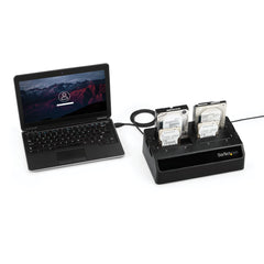 StarTech.com Station d'accueil 4 baies USB 3.0 vers disque dur SATA, station d'accueil SSD/HDD SATA III 2,5/3,5