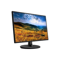 Black 27-inch IPS LED LCD with narrow bezel, wide viewing angles, VGA, DVI input