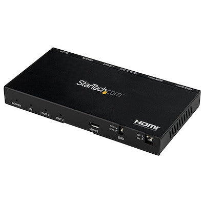 StarTech.com Répartiteur HDMI 2 ports (1x2), répartiteur audio vidéo 4K 60 Hz UHD HDMI 2.0 avec détartreur et extracteur audio, copie EDID, TV/projecteur