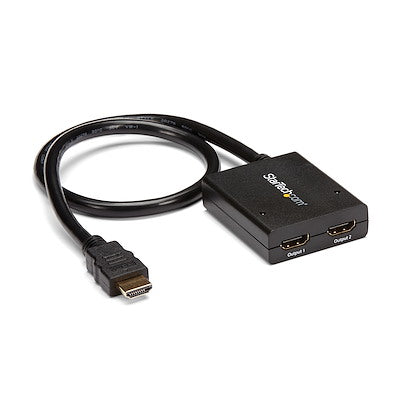 StarTech.com Répartiteur HDMI 1 entrée 2 sorties - 4K 30 Hz - 2 ports - Prend en charge la vidéo 3D - Répartiteur HDMI alimenté - Répartiteur audio HDMI