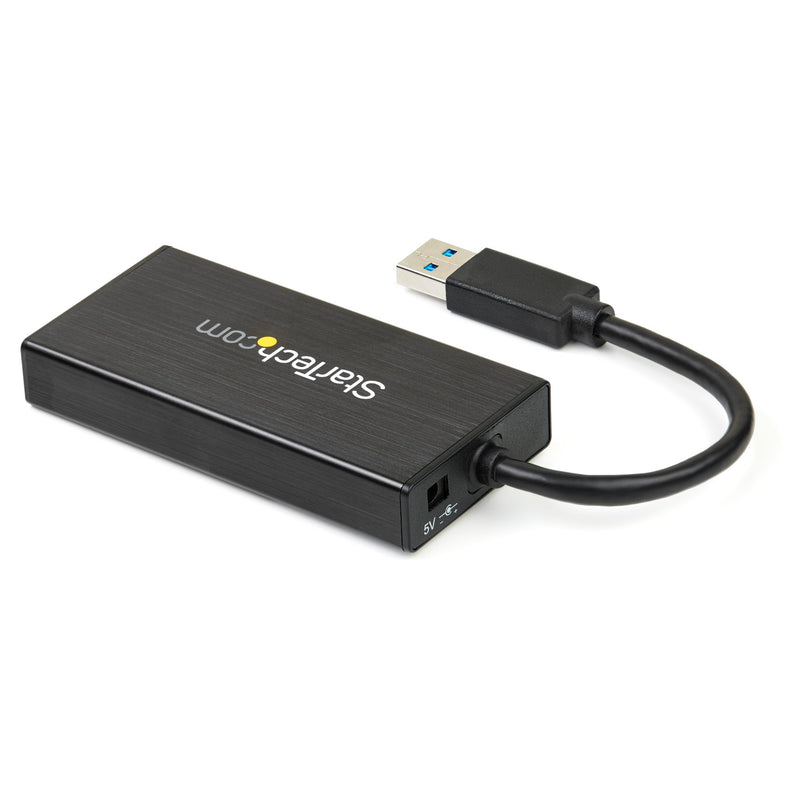 Add 3 external USB 3.0 ports w/ UASP and a Gb Ethernet port to your laptop throu
